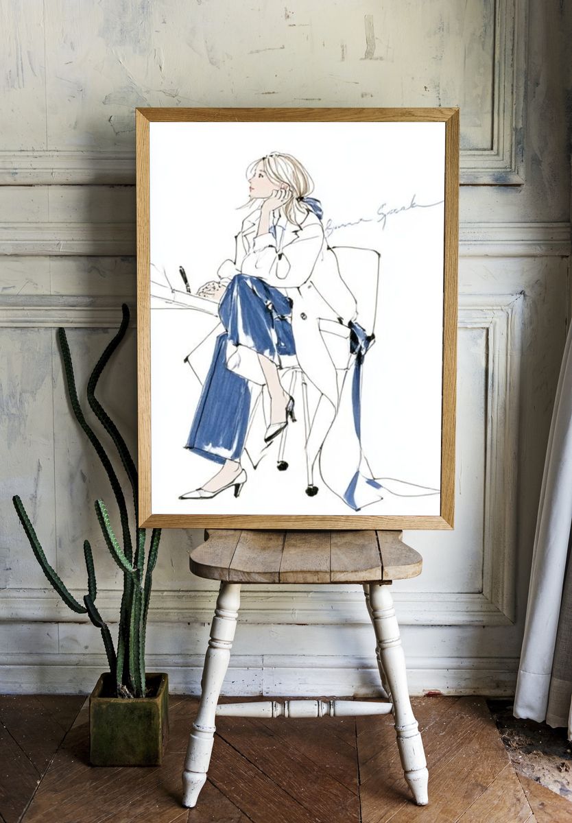 Fashion Sketch Woman Poster. room preview