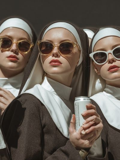 Fashion Nuns with Sunglasses Poster. poster