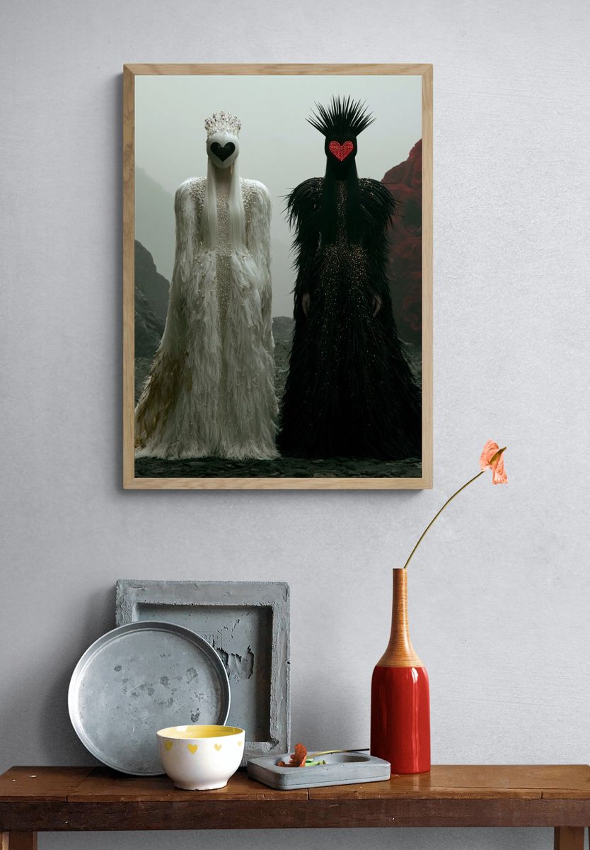 Avant-Garde Heart Figures Print. — room view 3