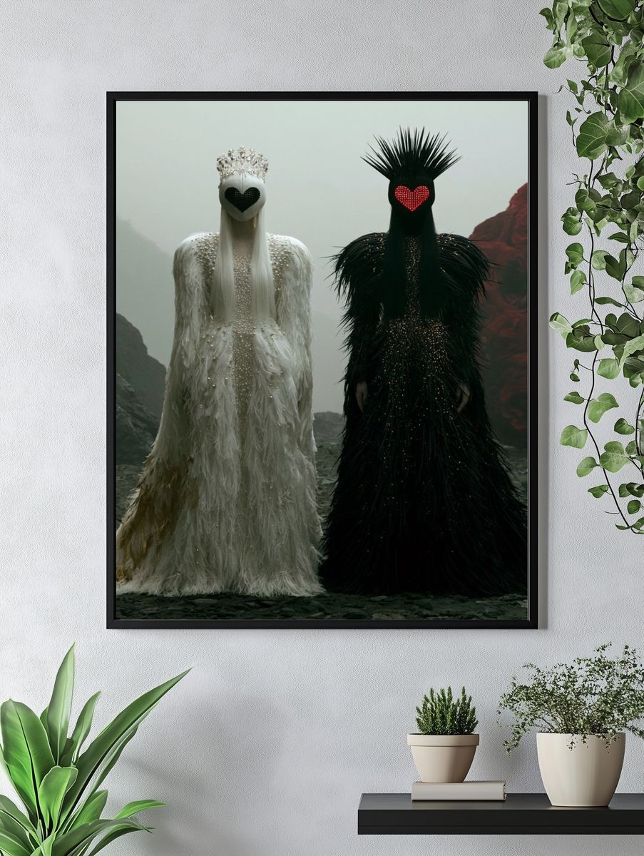 Avant-Garde Heart Figures Print. — room view 4
