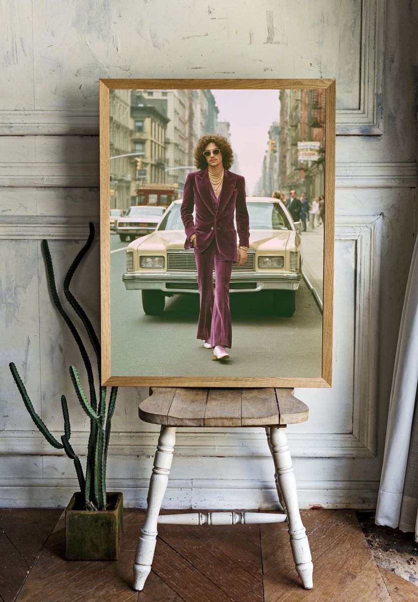 70s Street Style Portrait Print. room preview