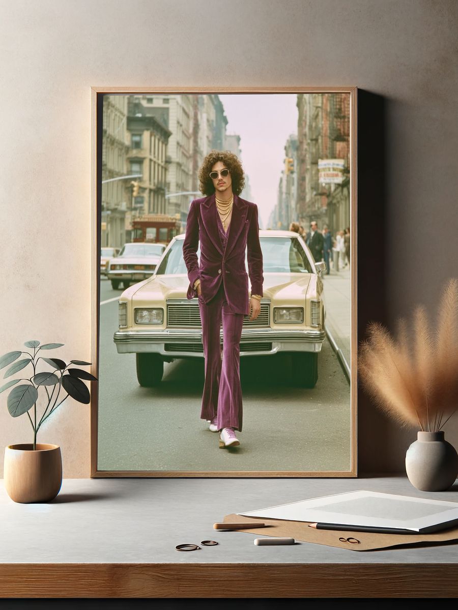 70s Street Style Portrait Print. — room view 2