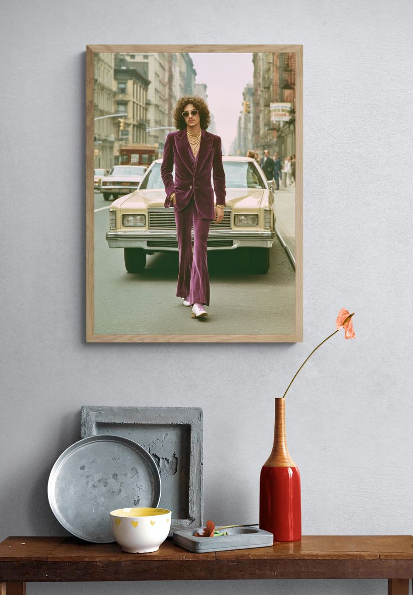 70s Street Style Portrait Print. — room view 3