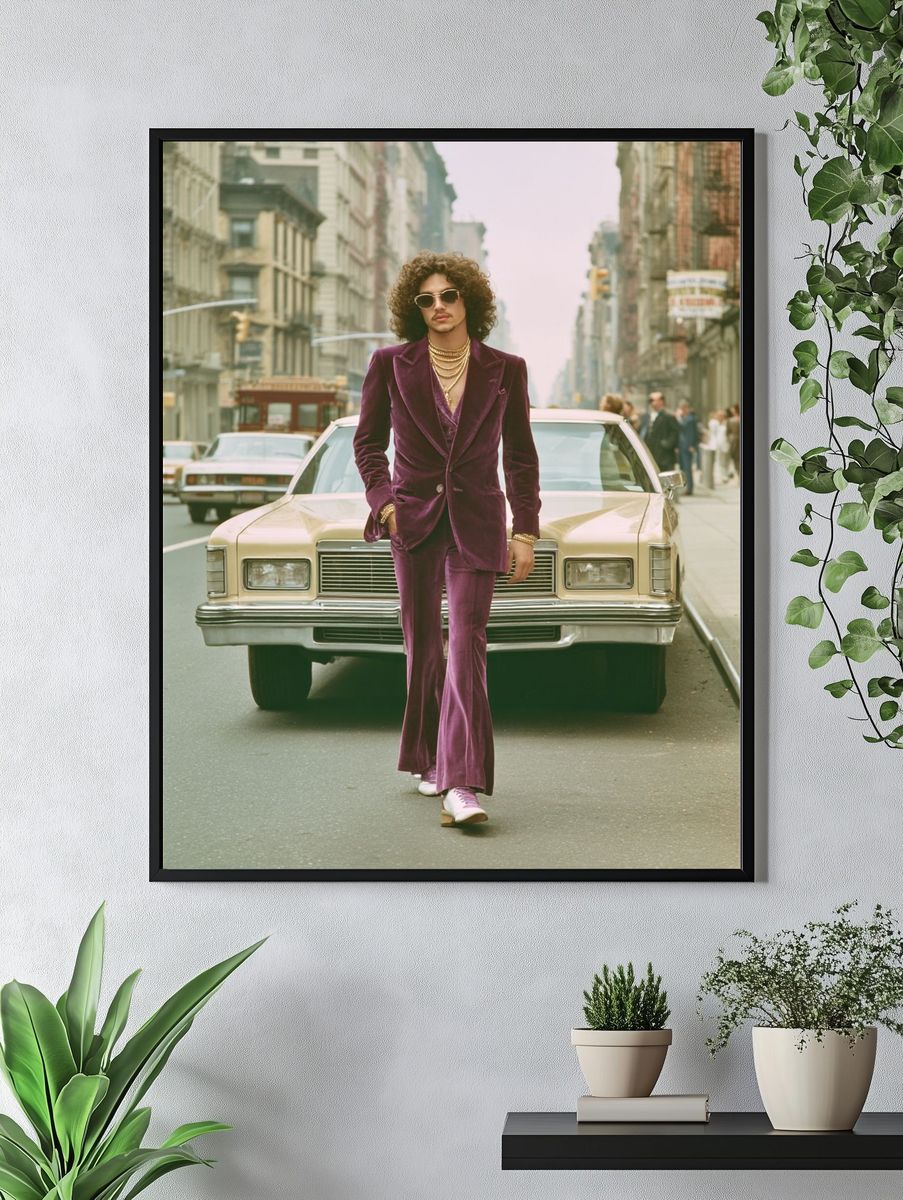 70s Street Style Portrait Print. — room view 4