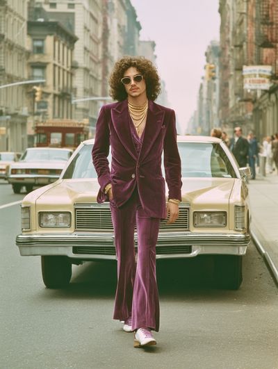 70s Street Style Portrait Print. poster