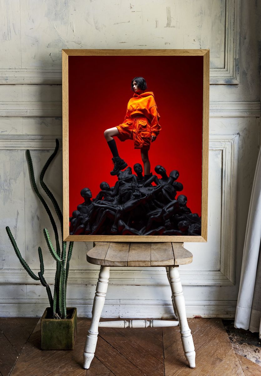 Avant-Garde Fashion Figure Poster room preview