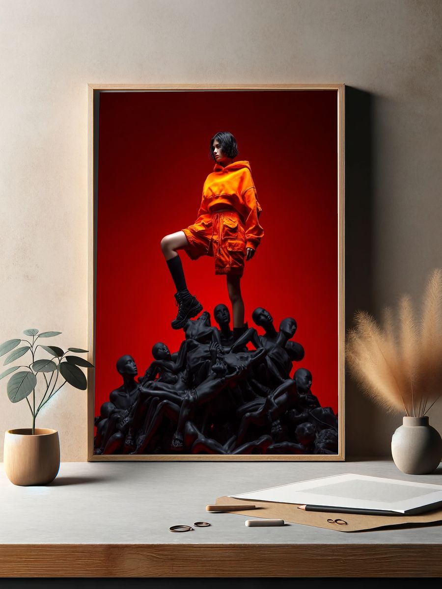 Avant-Garde Fashion Figure Poster. — room view 2