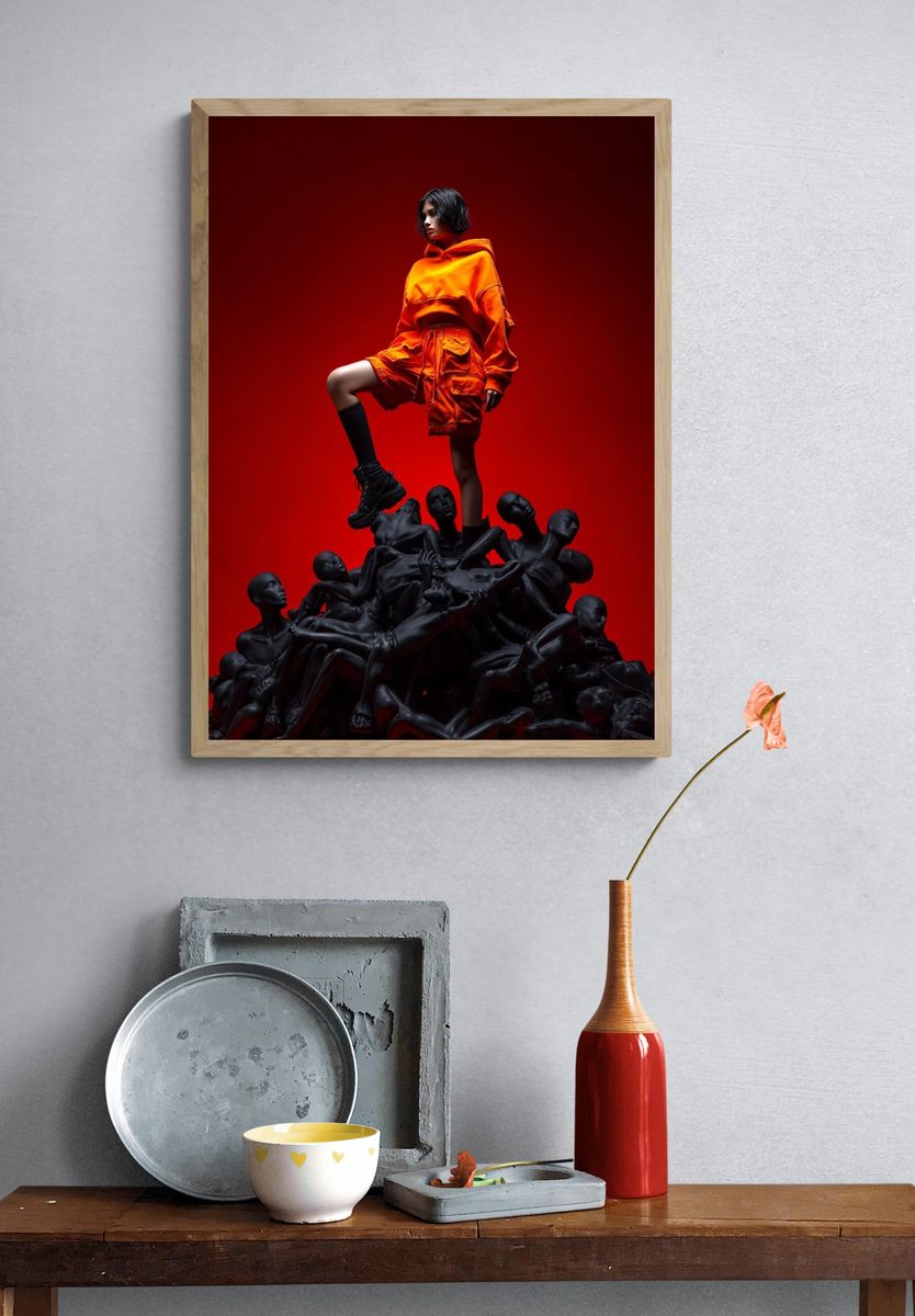 Avant-Garde Fashion Figure Poster. — room view 3