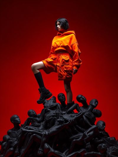 Avant-Garde Fashion Figure Poster
