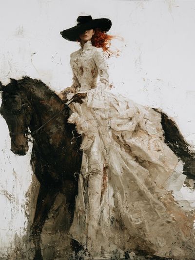 Equestrian Fashion Portrait Print.