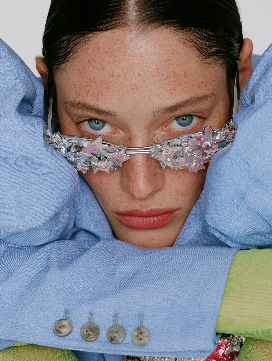 Avant-Garde Fashion Portrait Poster. poster detail