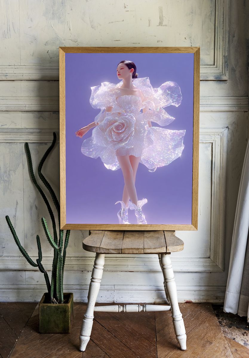 Iridescent Fashion Figure Poster. room preview