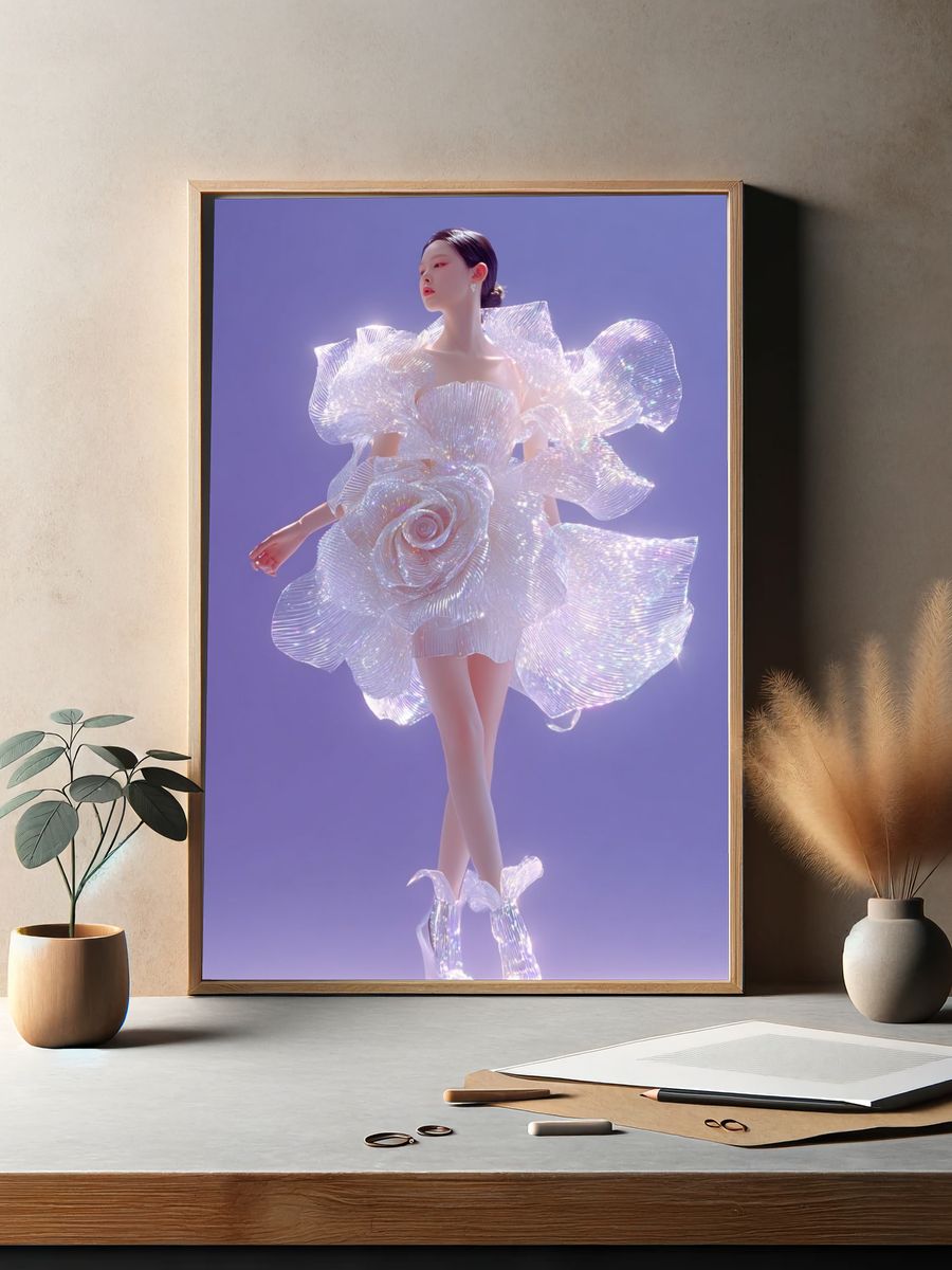 Iridescent Fashion Figure Poster. — room view 2