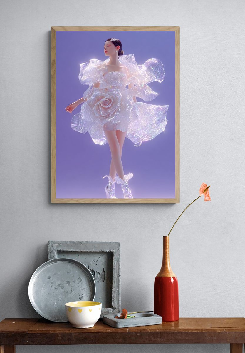 Iridescent Fashion Figure Poster. — room view 3