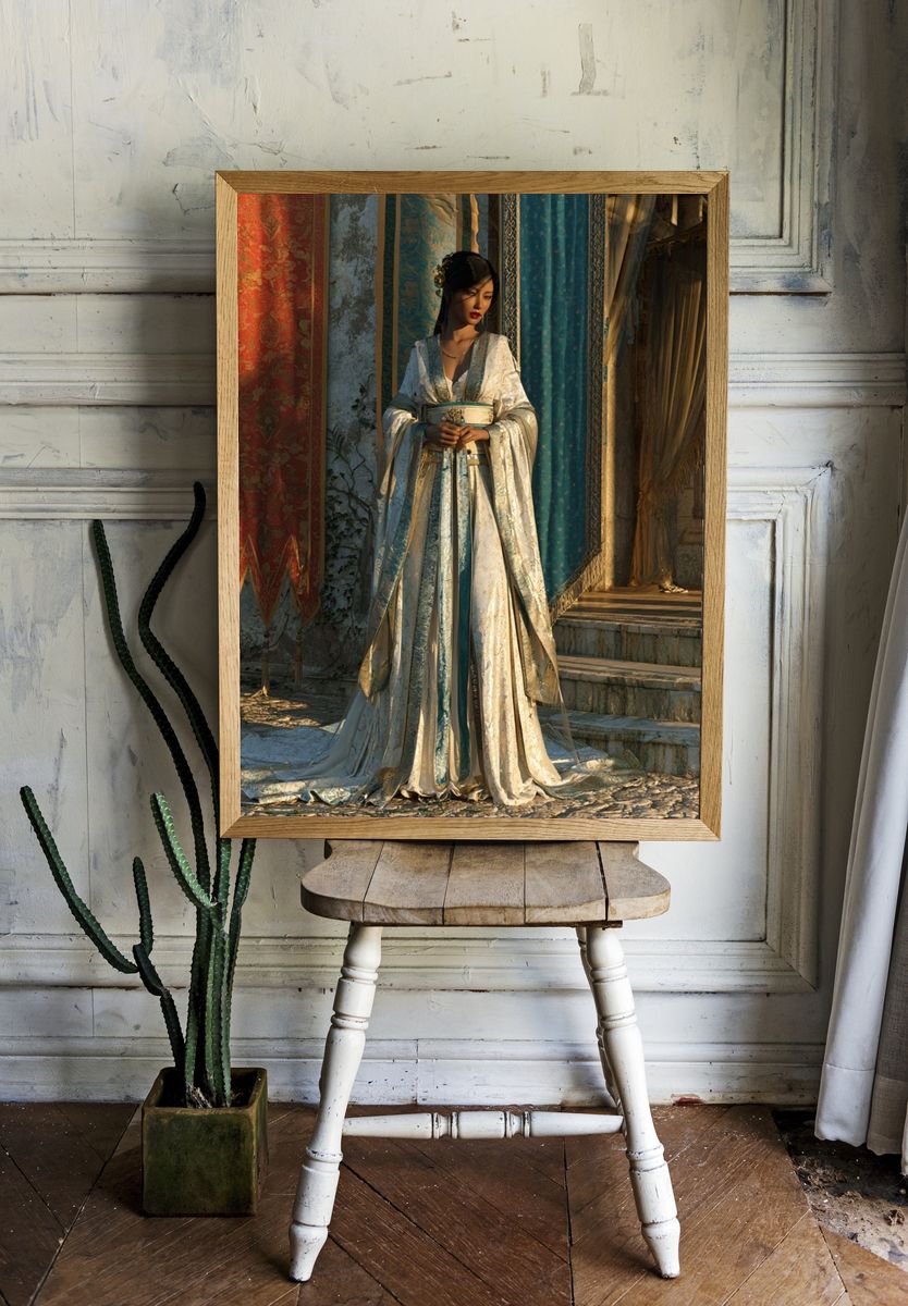Regal Silk Portrait Poster. room preview