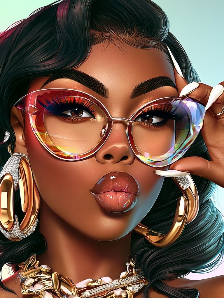 Stylish Glam Portrait Poster. poster detail