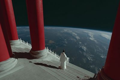 Celestial Temple View — Surreal Print. poster print