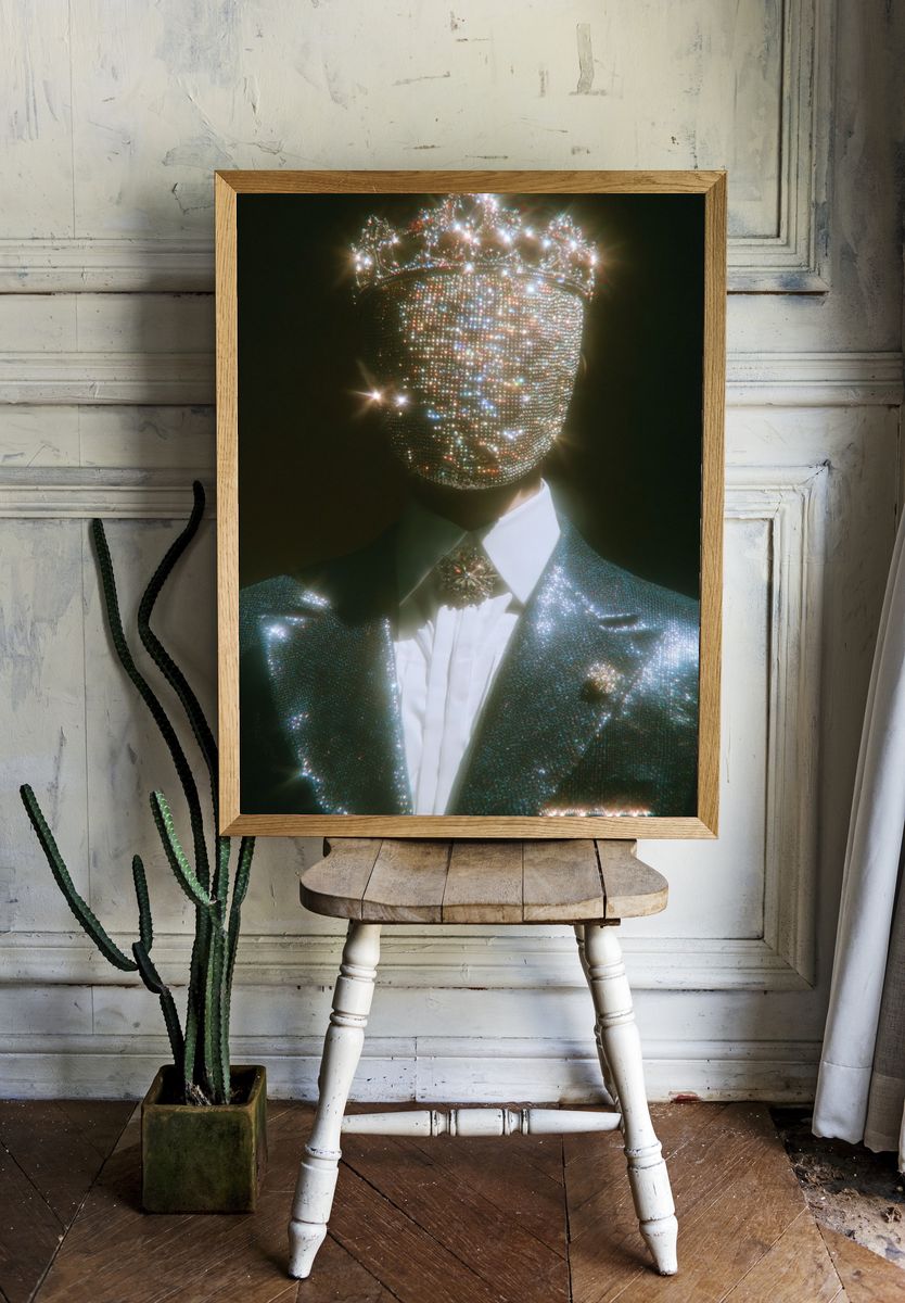 Crystal Crown Portrait Print. — room view 1