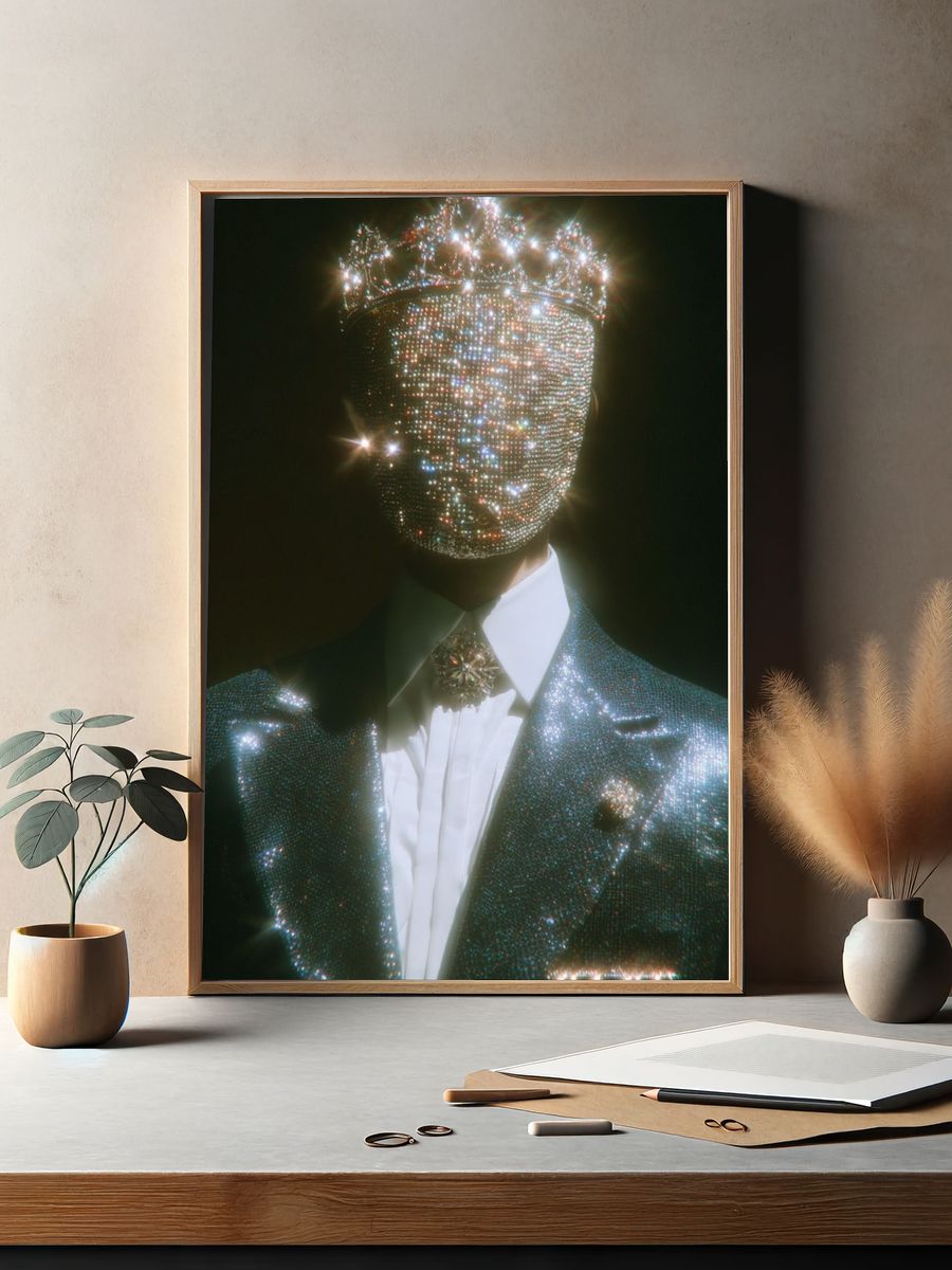 Crystal Crown Portrait Print. — room view 2