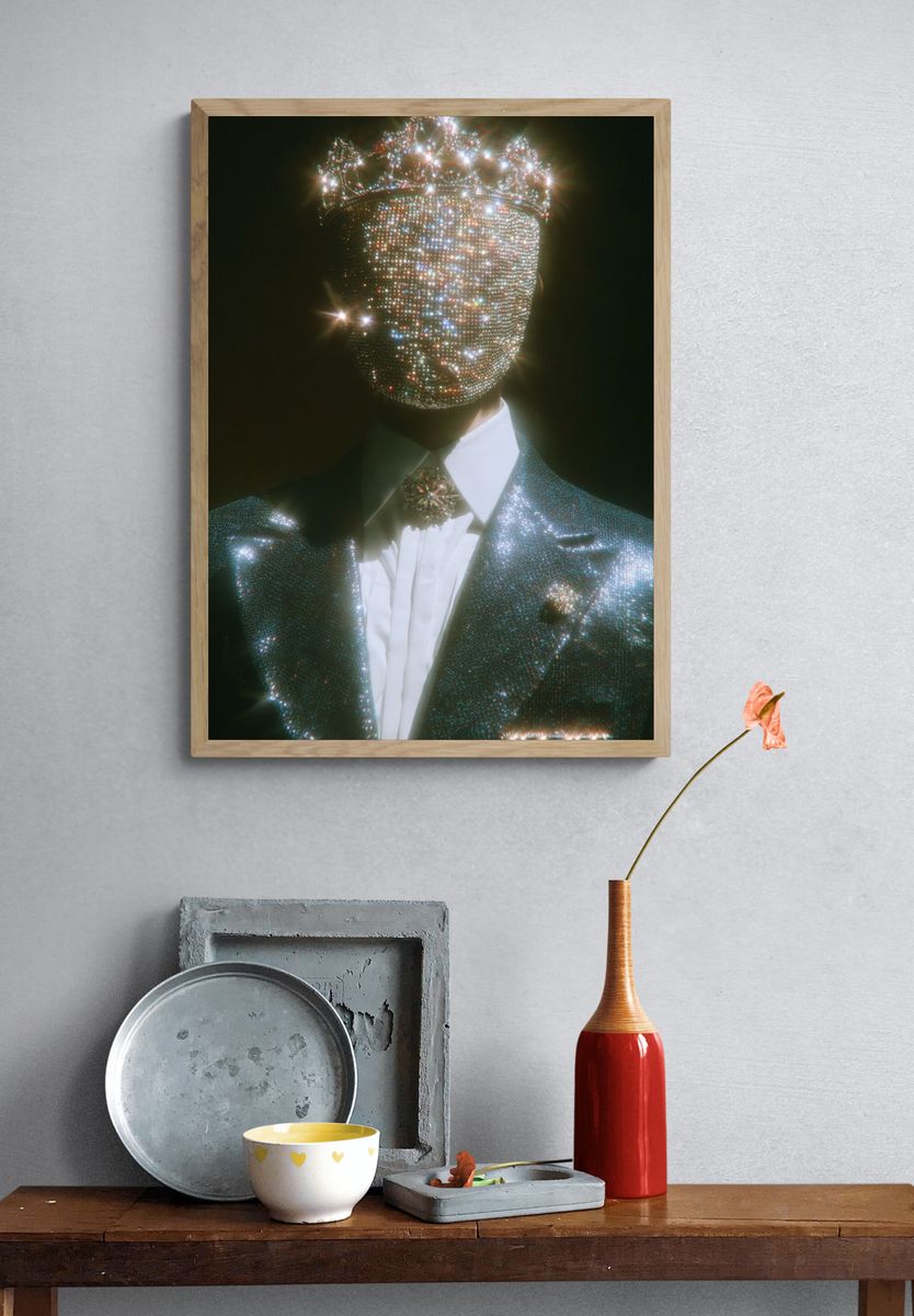 Crystal Crown Portrait Print. — room view 3
