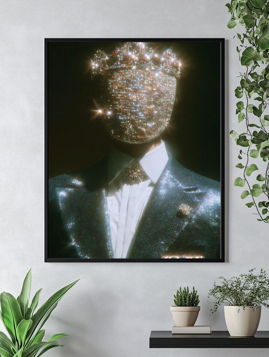 Crystal Crown Portrait Print. — room view 4