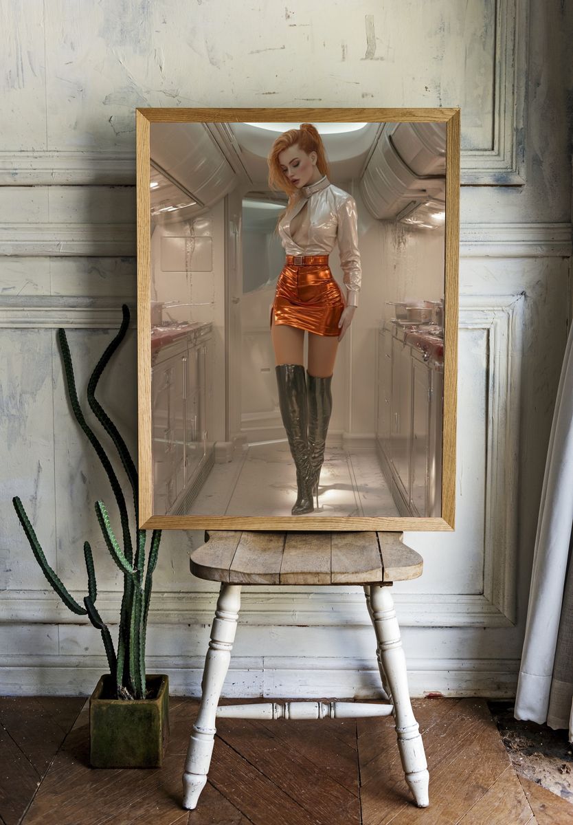 Futuristic Cabin Fashion Poster. room preview