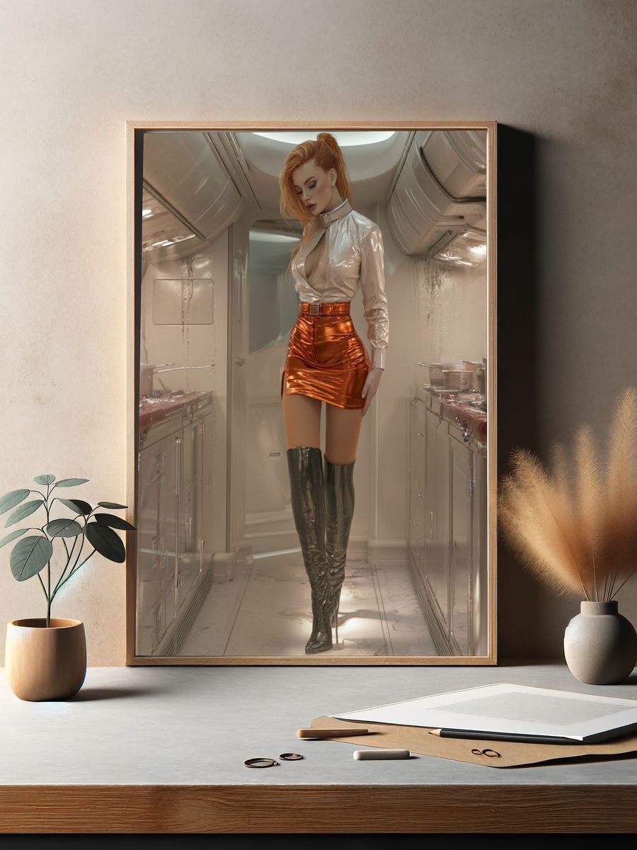 Futuristic Cabin Fashion Poster. — room view 2