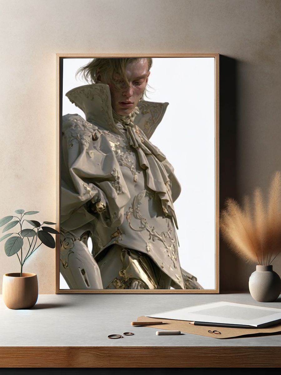 Avant-Garde Fashion Portrait Poster. — room view 2