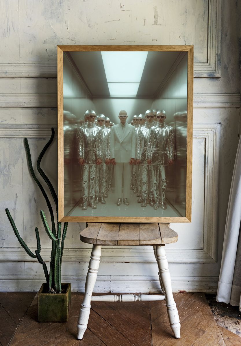 Futuristic Fashion Elevator Poster. room preview