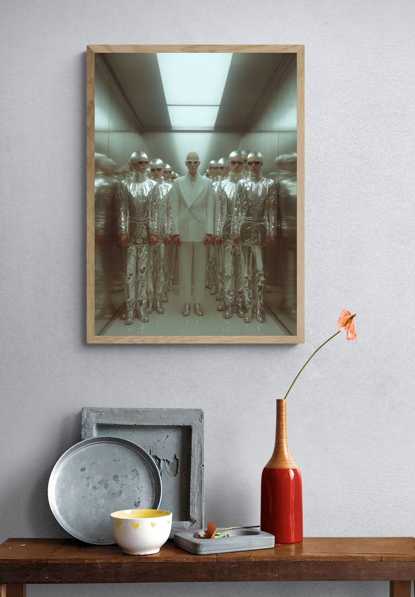 Futuristic Fashion Elevator Poster. — room view 3
