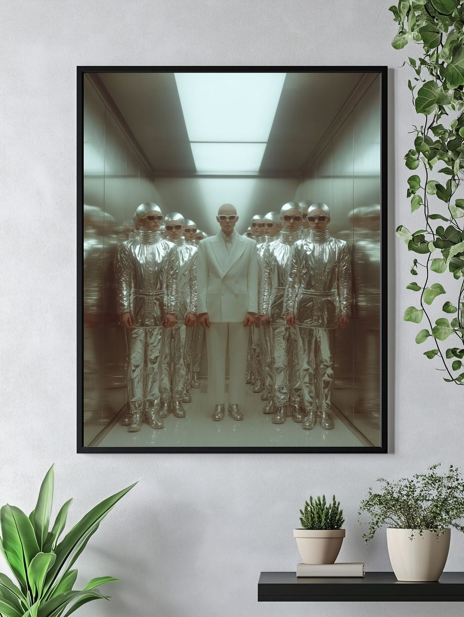 Futuristic Fashion Elevator Poster. — room view 4