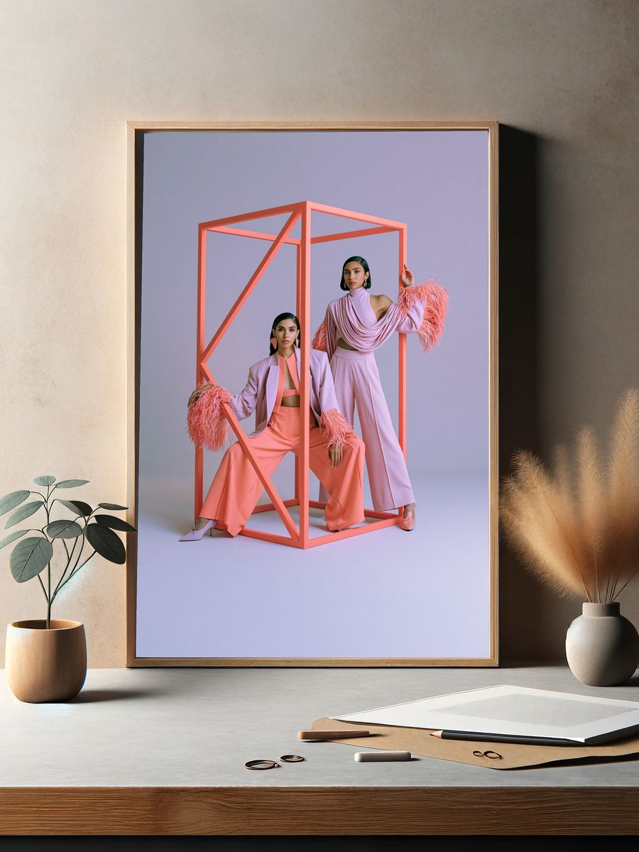 Fashion Editorial Portrait Poster. — room view 2