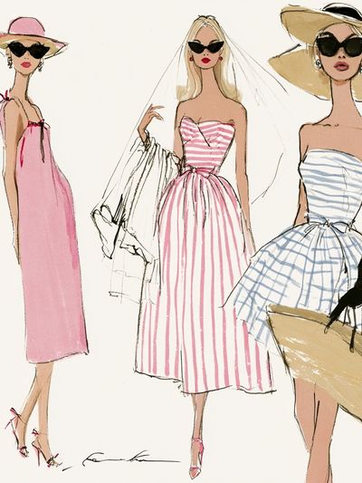 Fashion Sketch Women Print.