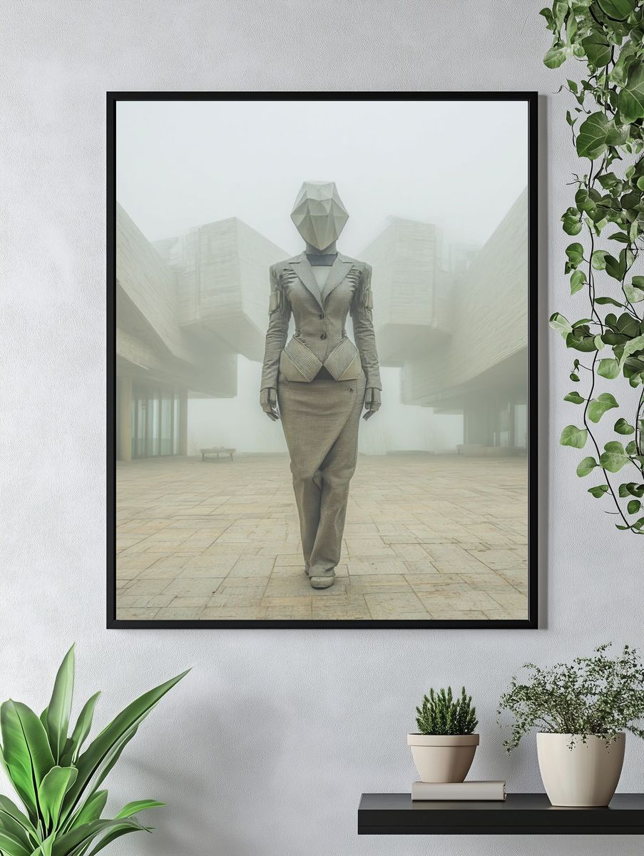 Futurist Fashion Figure Poster. — room view 4