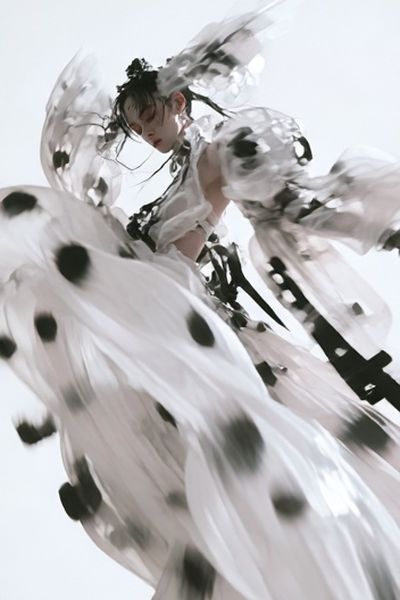 Flowing Fashion Portrait Poster. poster