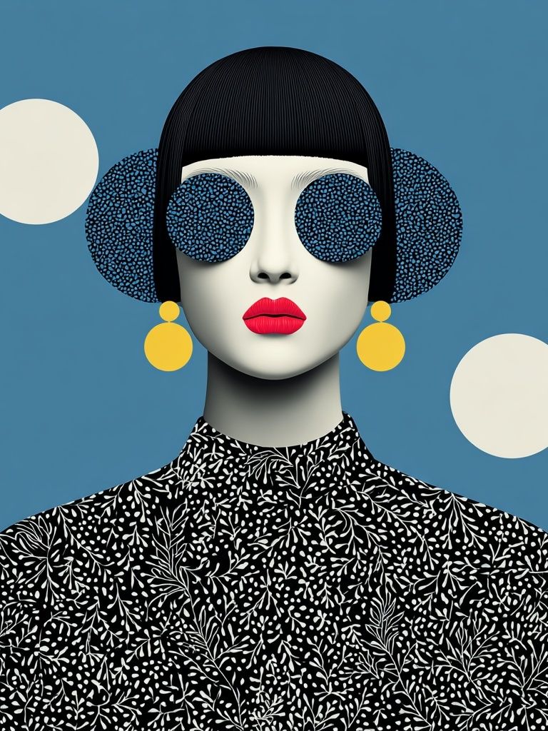 Stylized Fashion Portrait Poster. poster detail