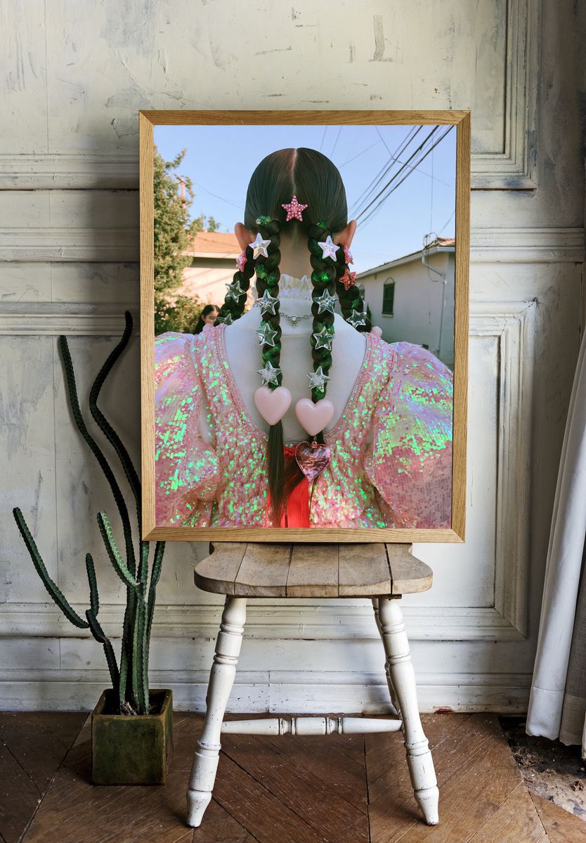 Star Braids Fashion Portrait Poster. room preview