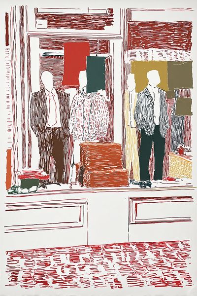 Fashion Window Display Illustration Poster. poster print
