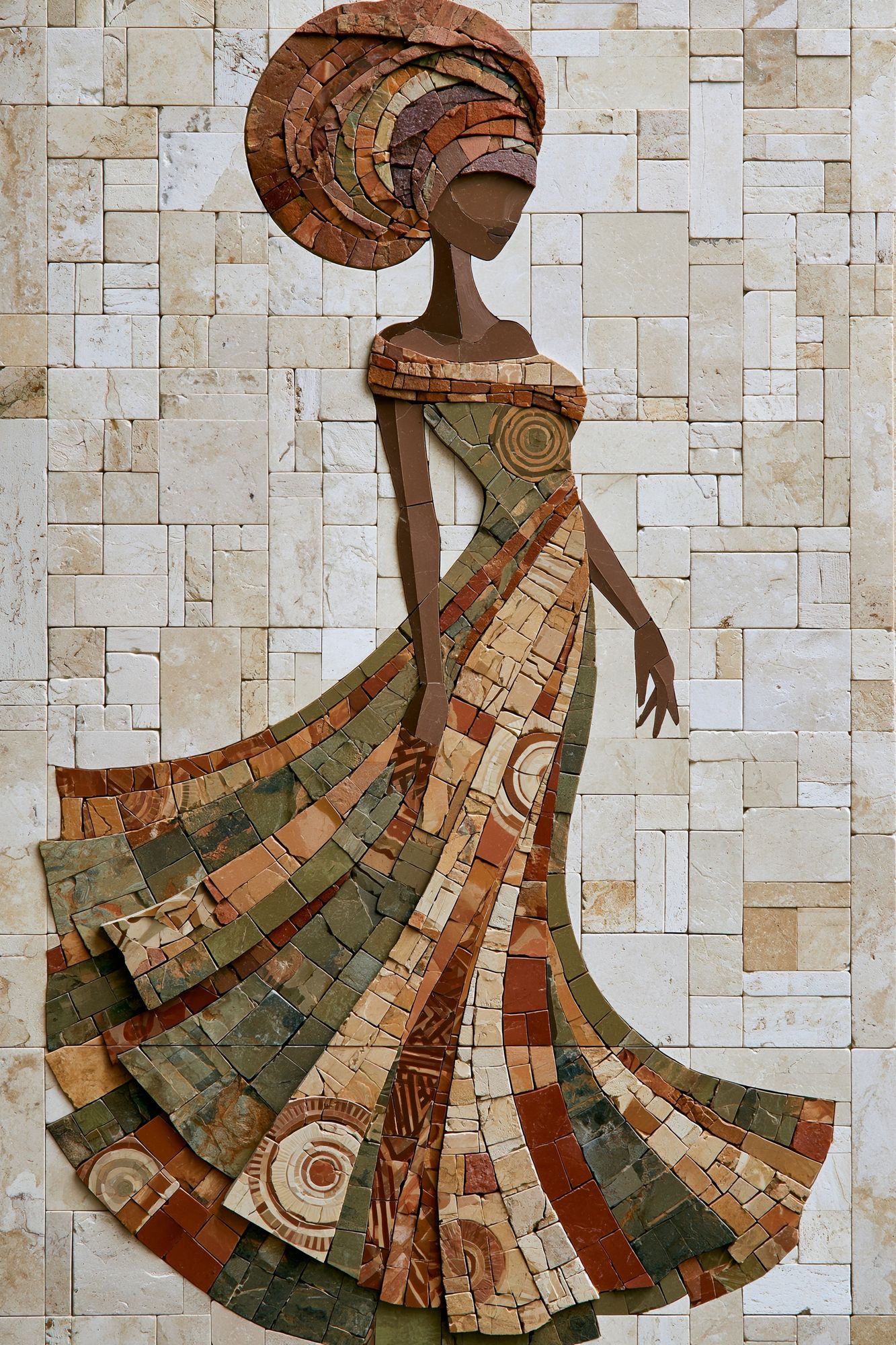 Mosaic Fashion Figure Print. poster — fashion art