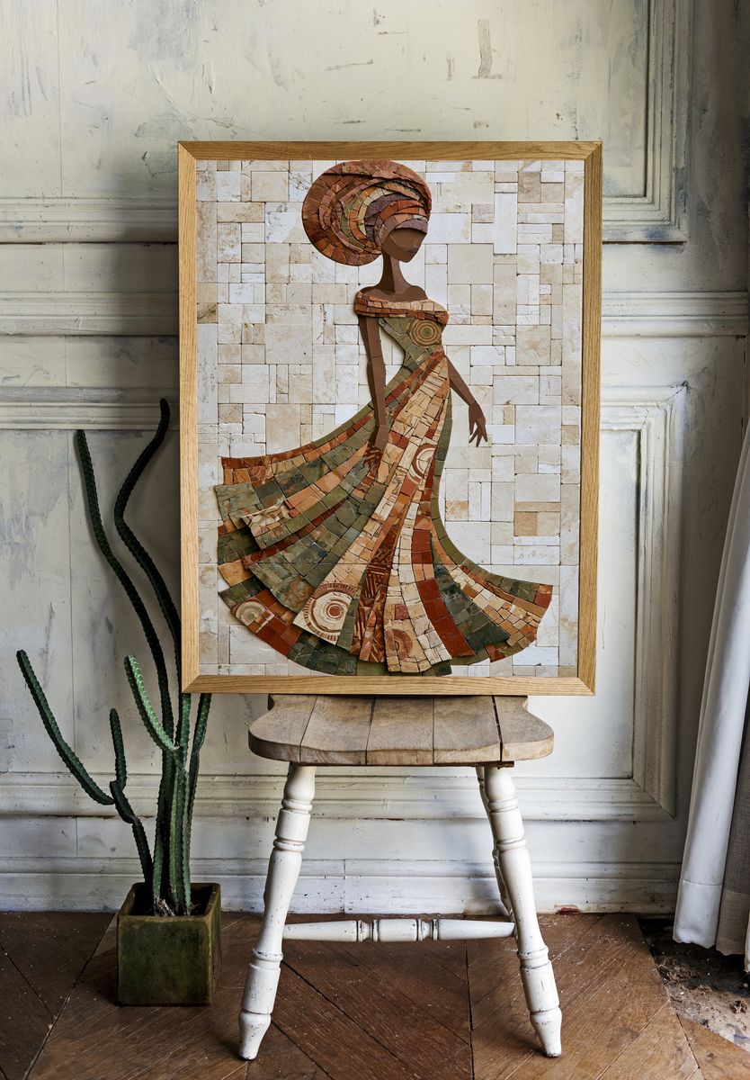 Mosaic Fashion Figure Print. — room view 1