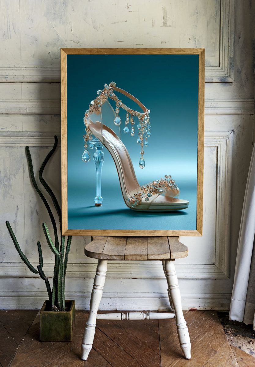 Crystal High Heel Fashion Poster. room preview