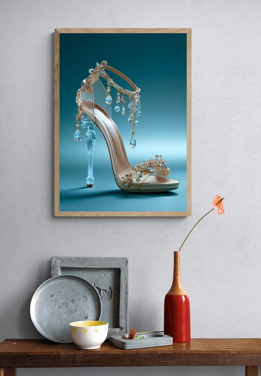 Crystal High Heel Fashion Poster. — room view 3