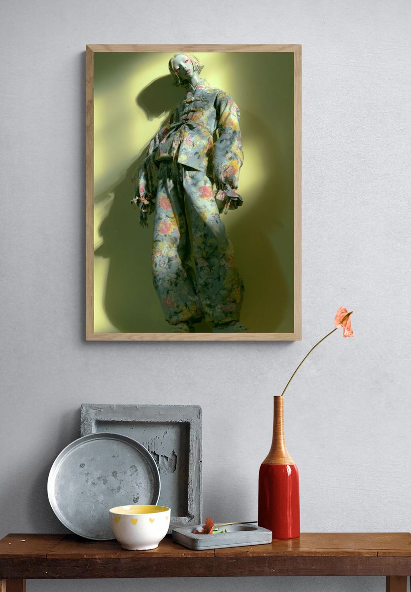 Floral Fashion Figure Poster. — room view 3