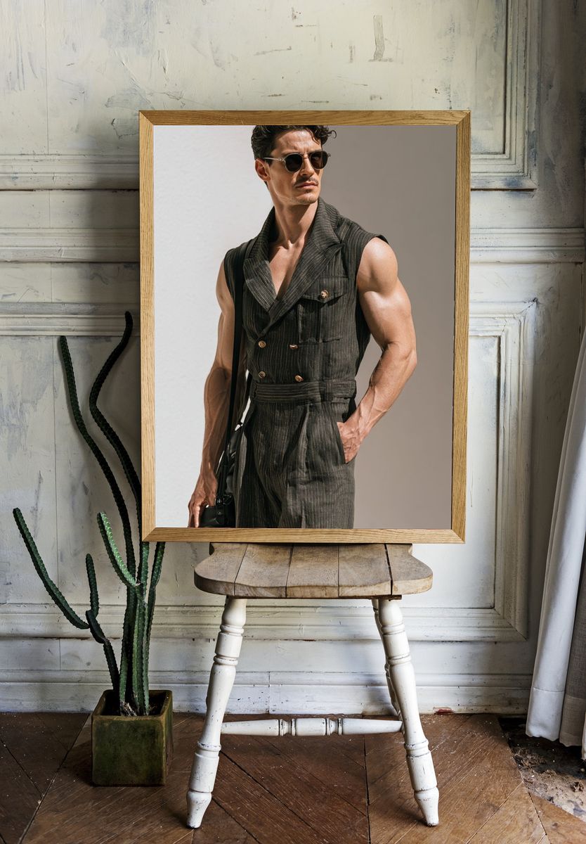 Modern Menswear Portrait Poster. room preview