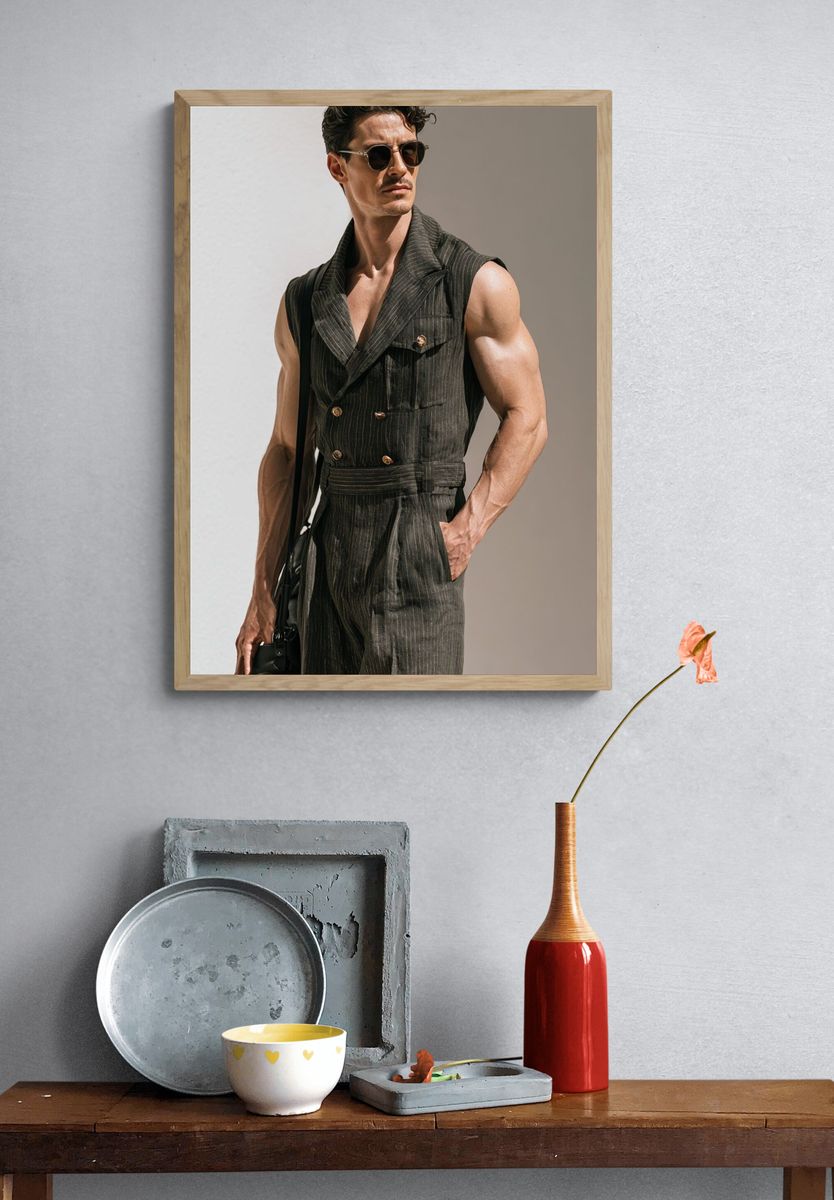 Modern Menswear Portrait Poster. — room view 3