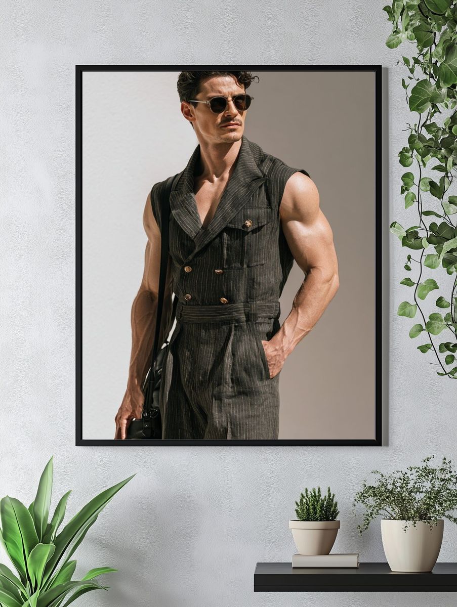Modern Menswear Portrait Poster. — room view 4