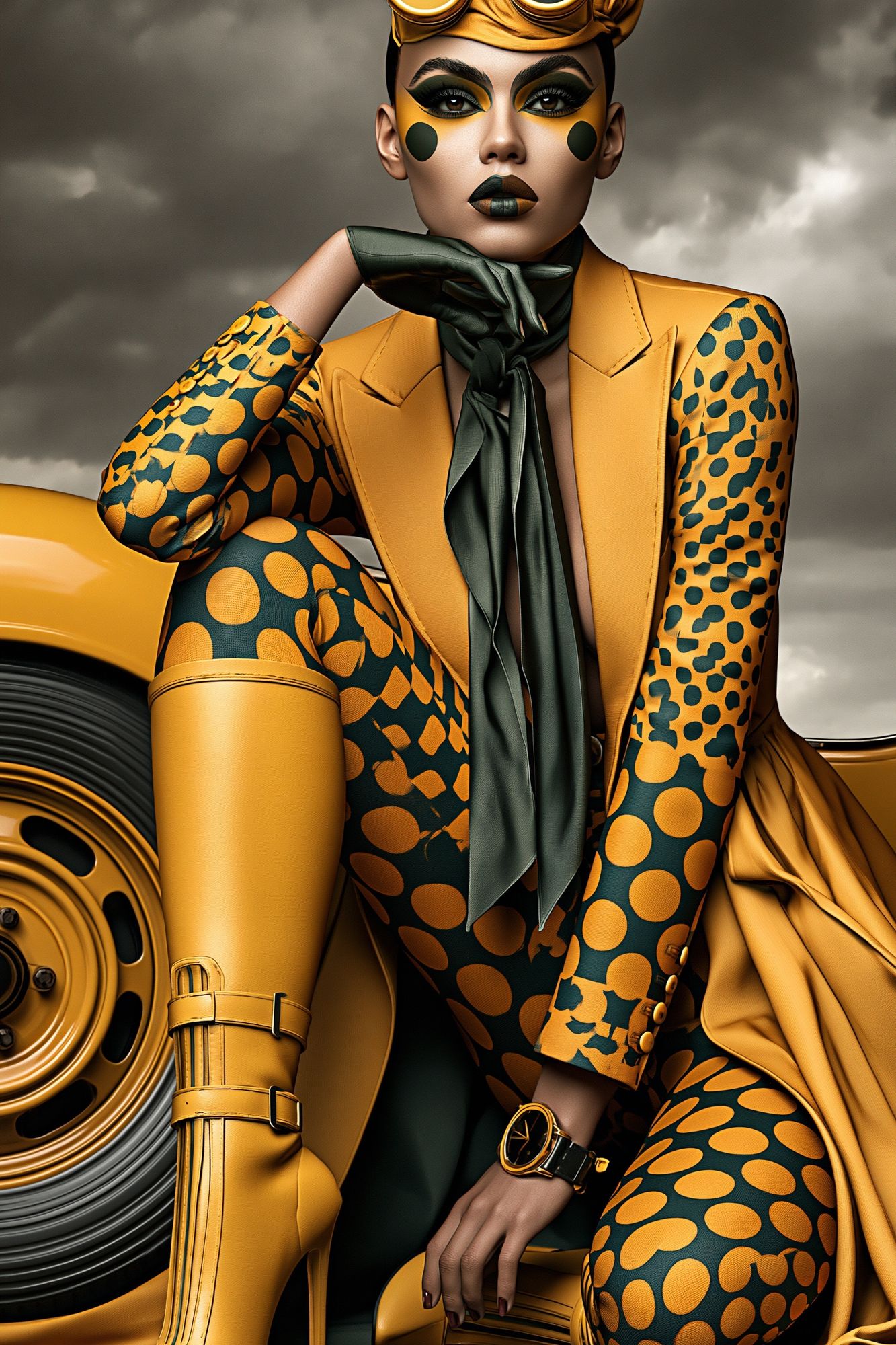 Avant-Garde Fashion Portrait Poster. poster detail