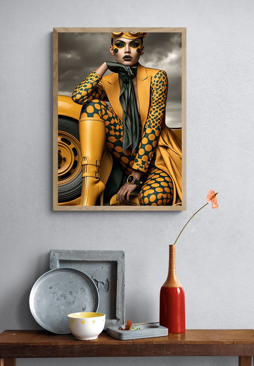 Avant-Garde Fashion Portrait Poster. — room view 3
