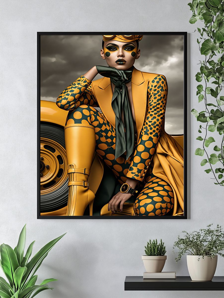 Avant-Garde Fashion Portrait Poster. — room view 4