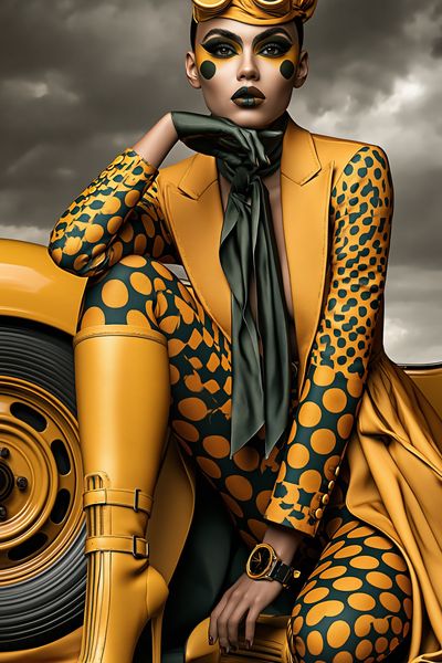 Avant-Garde Fashion Portrait Poster.